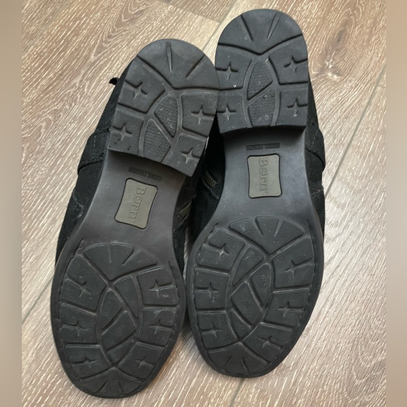 LADIES BORN DISTRESSED LEATHER ANKLE BOOTS - SIZE 9, BLACK. - Picture 7 of 7